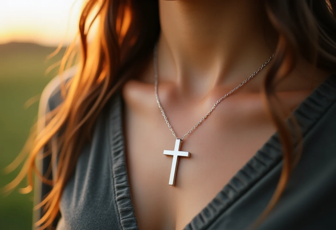 collier croix en argent