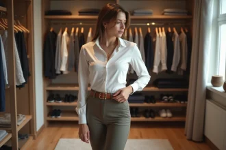 Ceinture élégante mettant en valeur une silhouette féminine