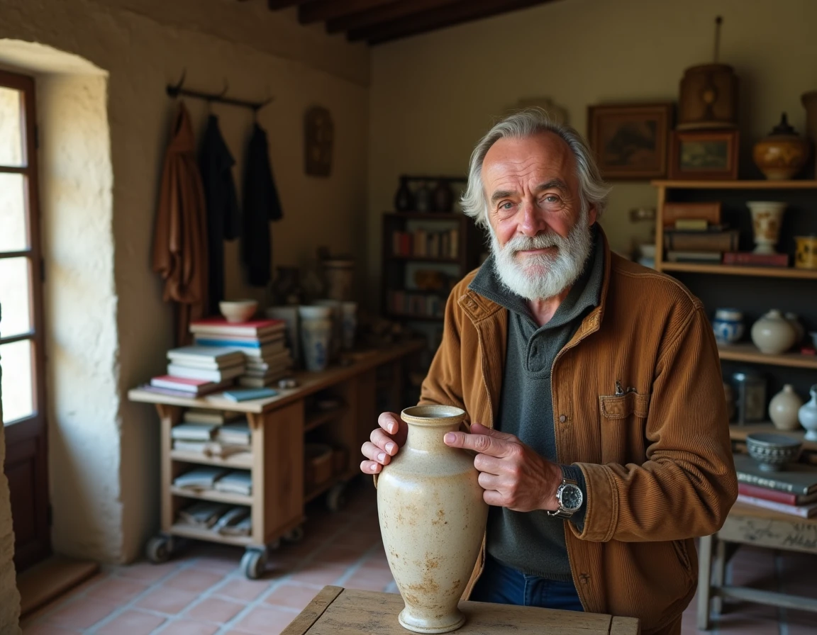 Ressourcerie de Brasles dans un bâtiment en pierre avec des objets récupérés et des vêtements vintage exposés